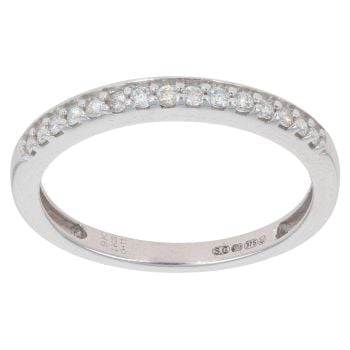 9ct White Gold 0.11ct Diamond Half Eternity Ring