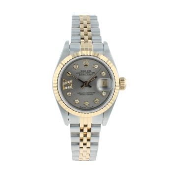 Rolex Custom Datejust Pre Owned Watch Ref 69173