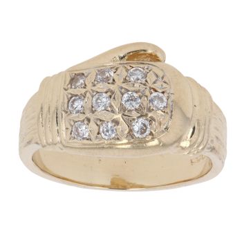 9ct Yellow Gold Cubic Zirconia Boxing Glove Ring