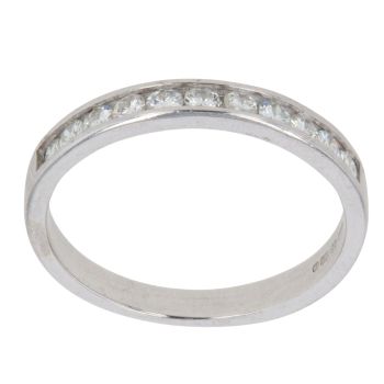 9ct White Gold Moissanite Eternity Ring