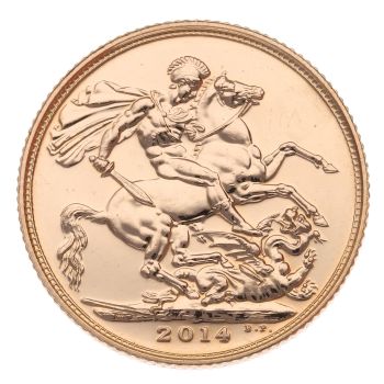2014 Elizabeth II Fourth Portrait UK Full Sovereign Coin
