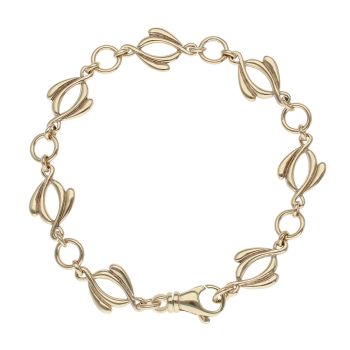 9ct Yellow Gold Fancy Bracelet 7.5"