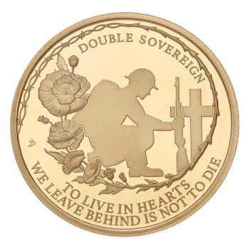 2021 Elizabeth II Remembrance Day Alderney Double Sovereign Coin Boxed with Proof