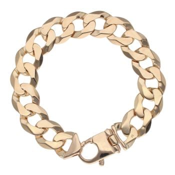 9ct Yellow Gold Curb Bracelet 9"