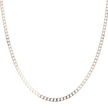 9ct Yellow Gold Square Curb Chain 18"