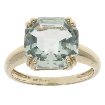 9ct Yellow Gold Aquamarine Solitaire Ring