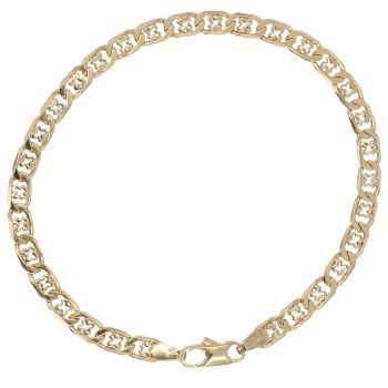 9ct Yellow Gold Fancy Bracelet 7"