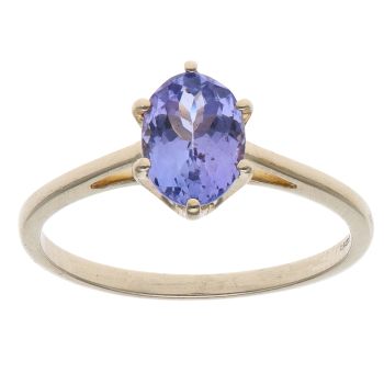 9ct Yellow Gold Tanzanite Single Stone Ring