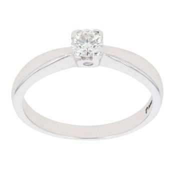 18ct White Gold 0.25ct Diamond Solitaire Ring