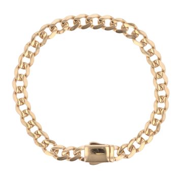 14ct Yellow Gold Curb Bracelet 8"