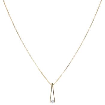 18ct Yellow Gold 0.25ct Brilliant Cut Diamond Pendant and Chain 18"