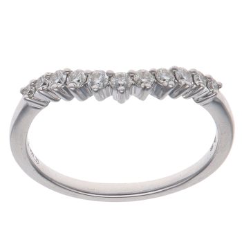 Platinum 0.25ct Brilliant Cut Diamond Wishbone Ring