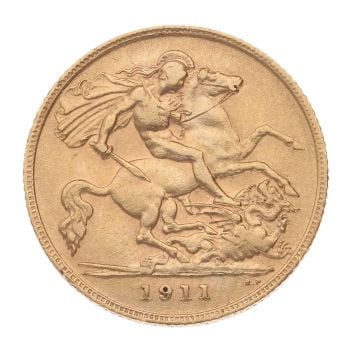 1911 George V Half Sovereign Coin