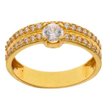 22ct Yellow Gold Cubic Zirconia Ring