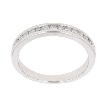 18ct White Gold 0.25ct Brilliant Cut Diamond Half Eternity Ring