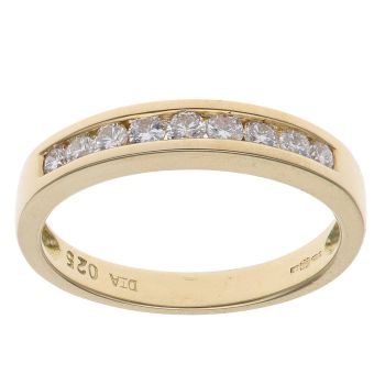 18ct Yellow Gold 0.25ct Brilliant Cut Diamond Eternity Ring