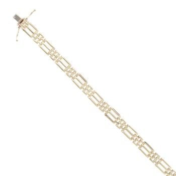 9ct Yellow Gold Gate Bracelet 7"