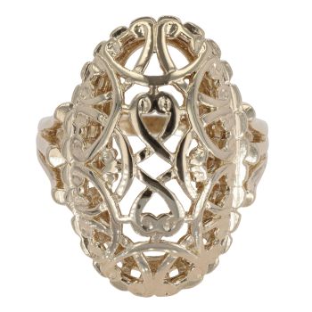 9ct Yellow Gold Patterned Fancy Ring