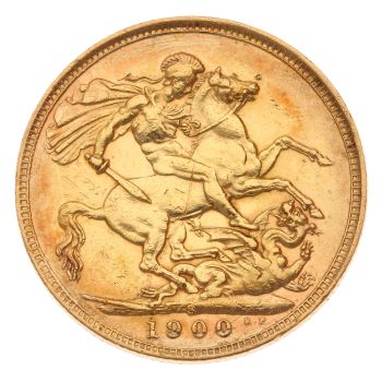 1900 Victoria Old Head Australia Full Sovereign Coin