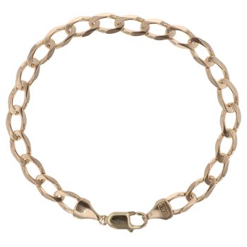 9ct Yellow Gold Curb Bracelet 9"