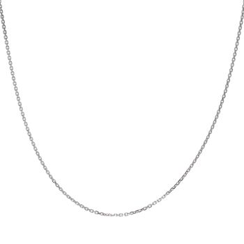 Silver Diamond Cut Rolo Chain 18"