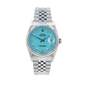 Rolex Custom Datejust Pre Owned Watch Ref 16234