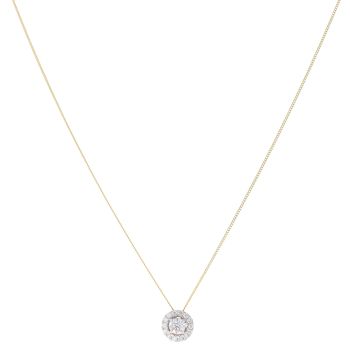 18ct Yellow Gold 0.50ct Brilliant Cut Lab Grown Fancy Pendant and Chain 18"