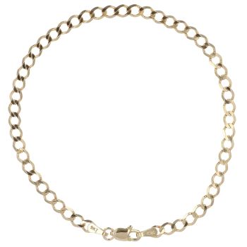 9ct Yellow Gold Curb Bracelet 7"