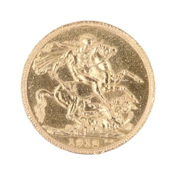 1912 George V Full Sovereign Coin