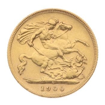 1900 Victoria Half Sovereign Coin