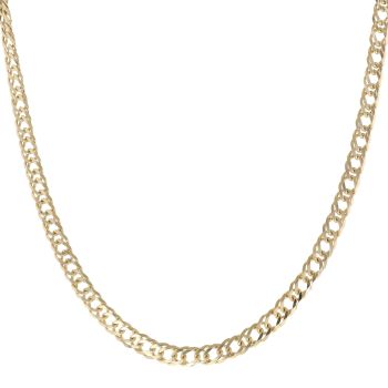 9ct Yellow Gold Double Curb Chain 18"