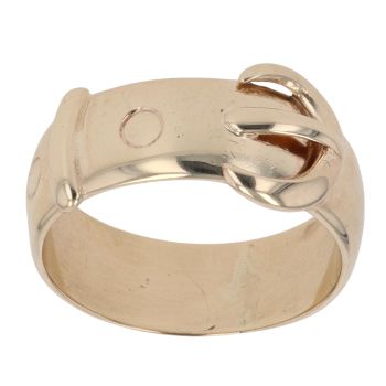 9ct Yellow Gold Buckle Ring