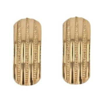 22ct Yellow Gold Patterned Stud Earrings