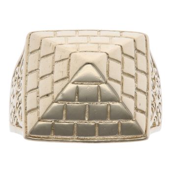 9ct Yellow Gold Pyramid Signet Ring