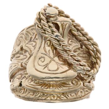 9ct Yellow Gold Patterned Saddle Ring