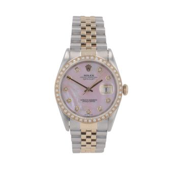 Rolex Custom Datejust Pre Owned Watch Ref 16233