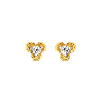 22ct Yellow Gold Baby Cubic Zirconia Stones Studs Earring