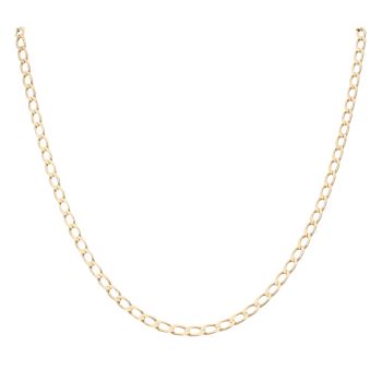 9ct Yellow Gold Curb Chain 18"