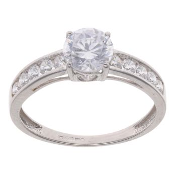 9ct White Gold Cubic Zirconia Ring