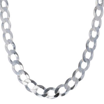 Silver Curb Chain 26"