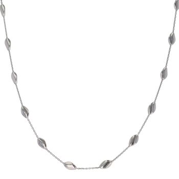 Silver Fancy Beaded Chain 18"
