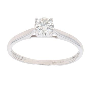 9ct White Gold 0.50ct Brilliant Cut Diamond Solitaire Ring