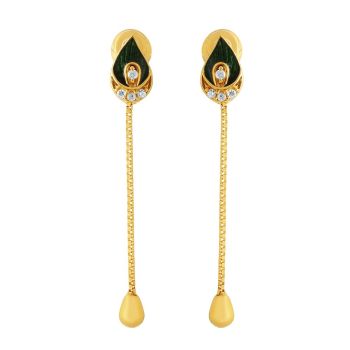 22ct Yellow Gold Cubic Zirconia Stud dropper