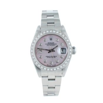 Rolex Custom Oyster Perpetual Date Pre Owned Watch Ref 76190