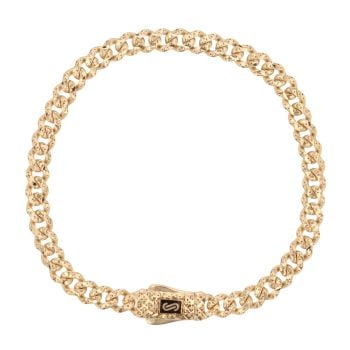 14ct Yellow Gold Monaco Classic Flex Lock Curb Bracelet 7"