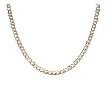 9ct Yellow Gold Curb Chain 22"