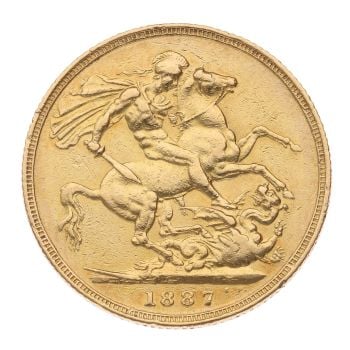 1887 Victoria Full Sovereign Coin