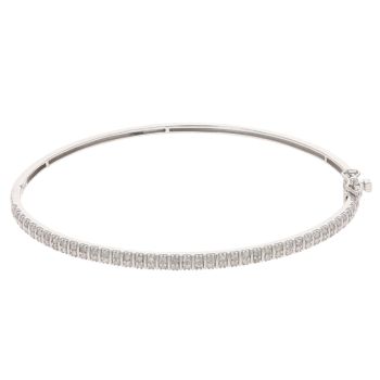 9ct White Gold 0.50ct Brilliant Cut Diamond Bangle