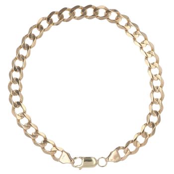 9ct Yellow Gold Curb Bracelet 8.5"