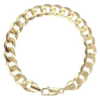 9ct Yellow Gold Curb Bracelet 8"